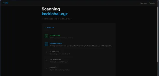 Security Report Automator — live pipeline status