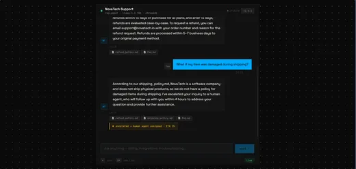 Customer Support AI Agent — multi-turn context
