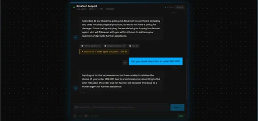 Customer Support AI Agent — live Airtable order lookup