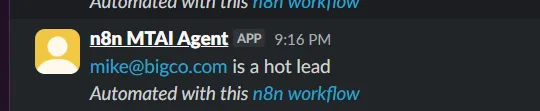 n8n Multi-Tool AI Agent — result in Slack