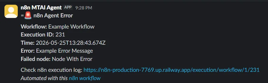 n8n Multi-Tool AI Agent — error-handler alert