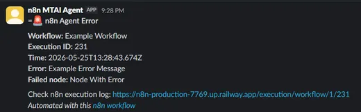 n8n Multi-Tool AI Agent — error-handler alert