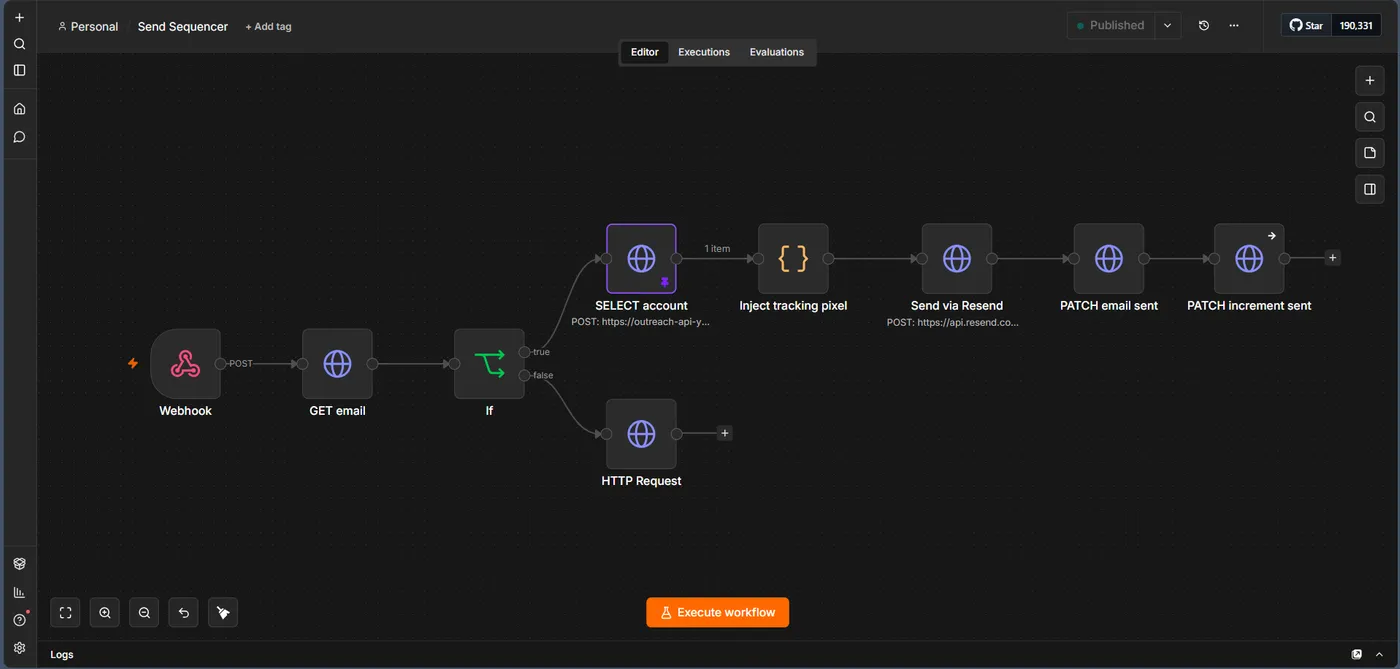 Full-Stack AI Outreach SaaS — deliverability-safe send sequence