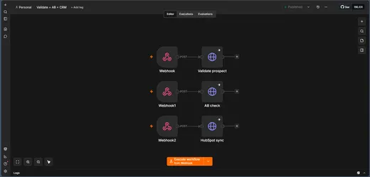 Full-Stack AI Outreach SaaS — validation + CRM sync