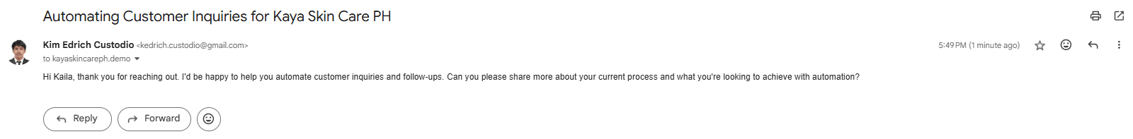 AI-personalized Gmail outreach